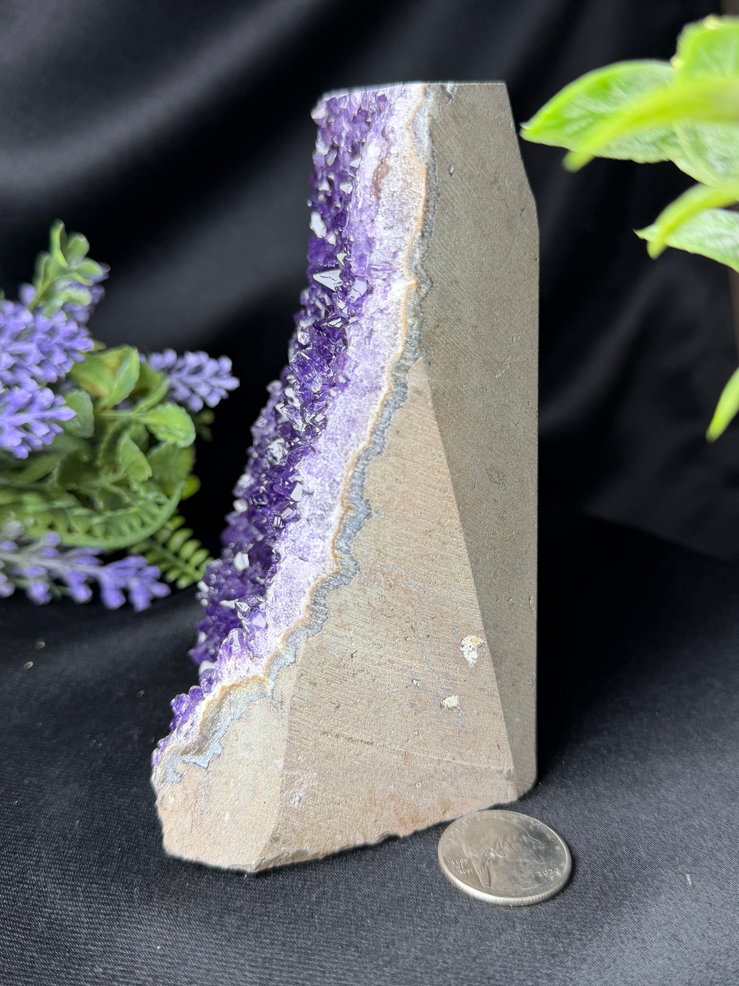 Uruguayan Amethyst Cut Base AA