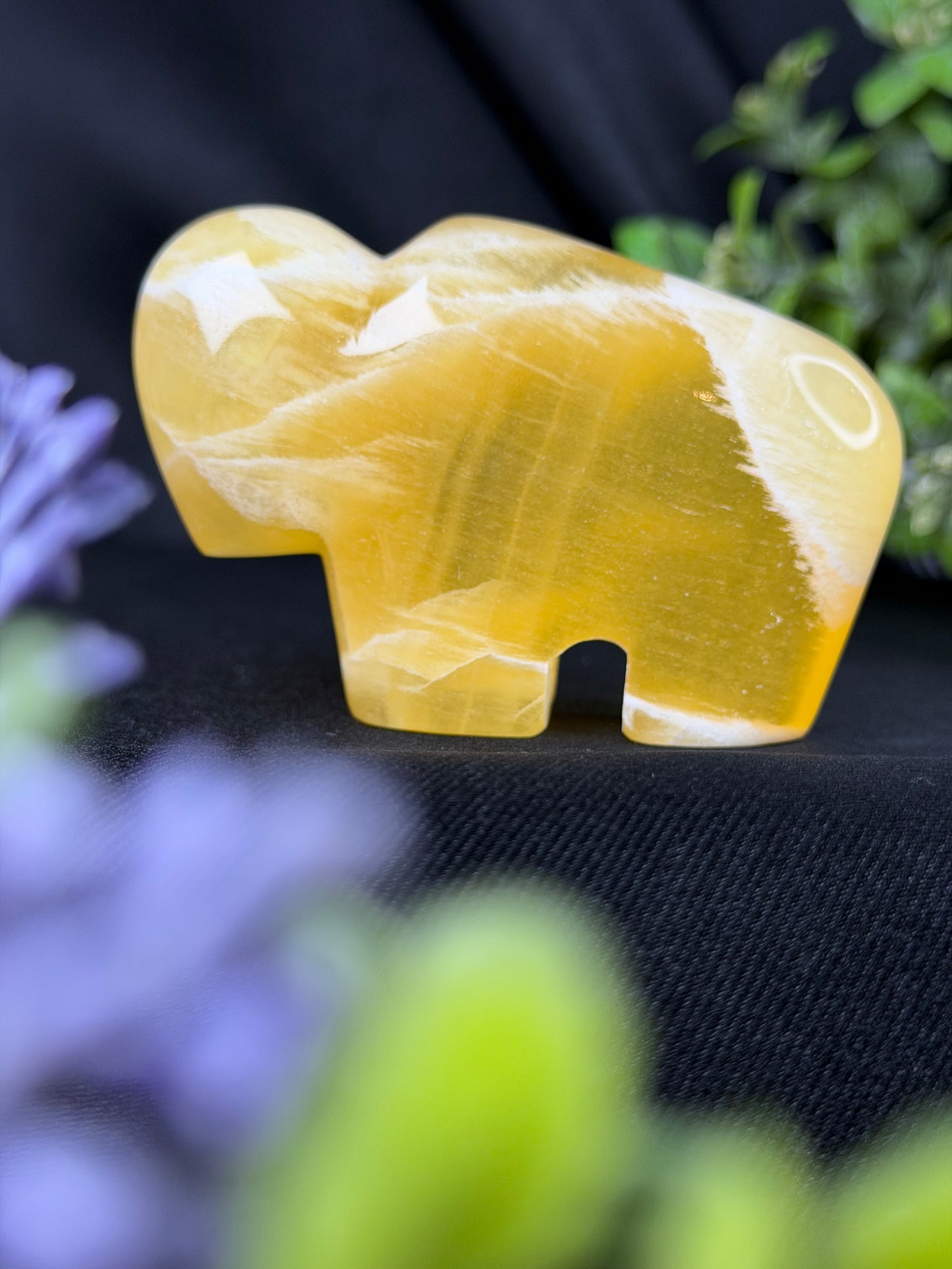 Orange Calcite Bison - medium